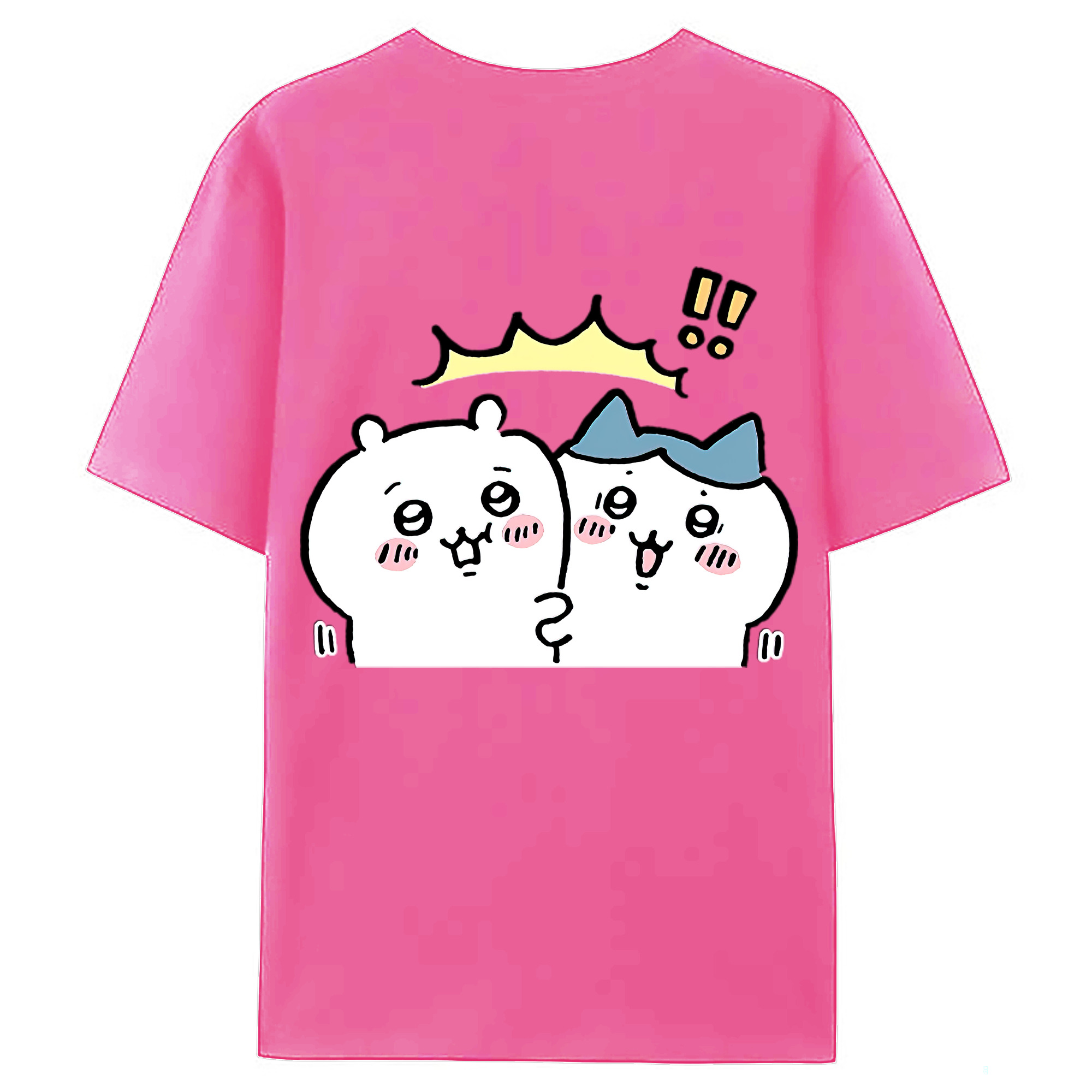 （画像用） ちいかわ ハチワレ Chii-kawa hachiware レディース半袖Tシャツ(バックプリント)